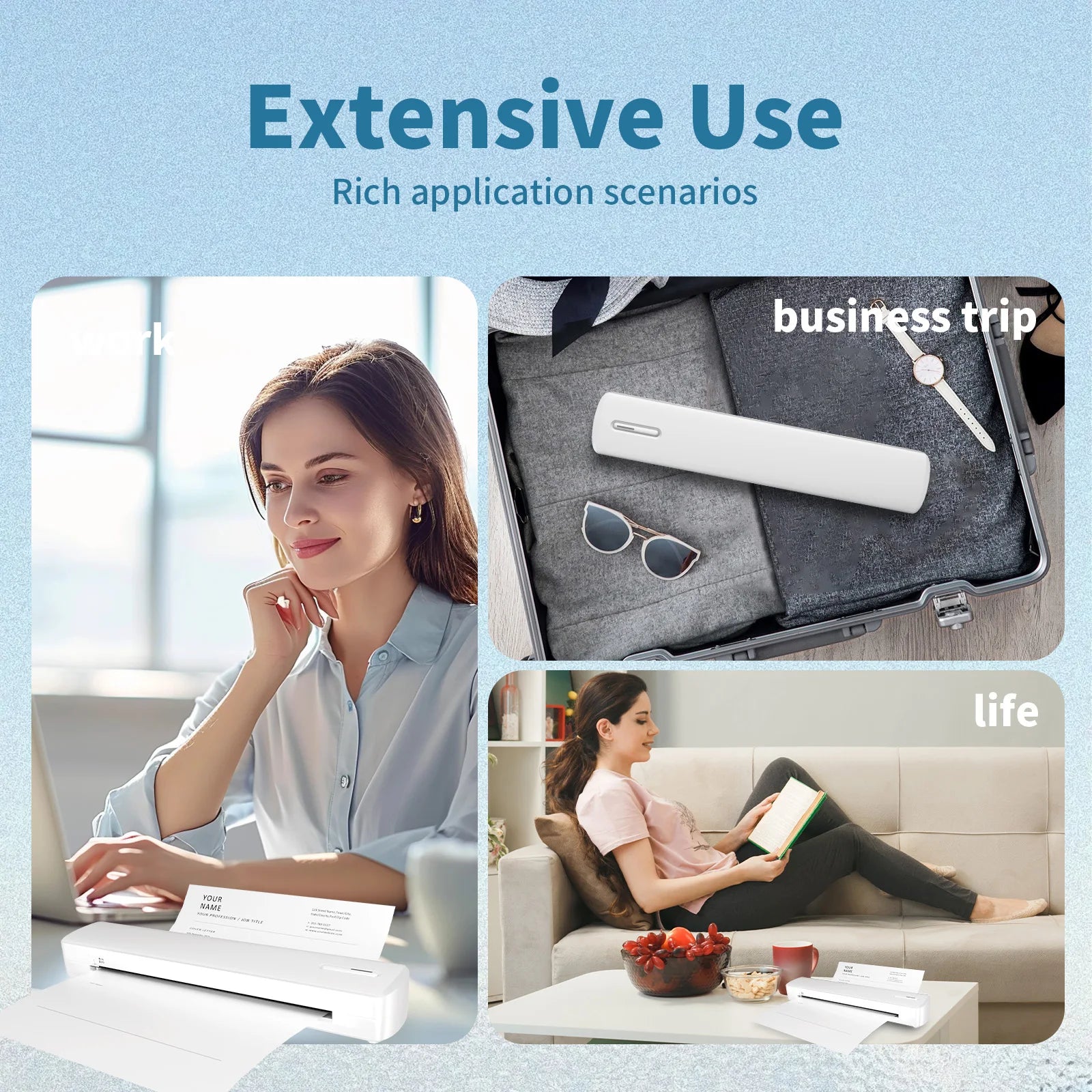 TakeYou Portable Wireless Thermal Printer A4 Inkless 300DPI For Travel by S And B Enterprise