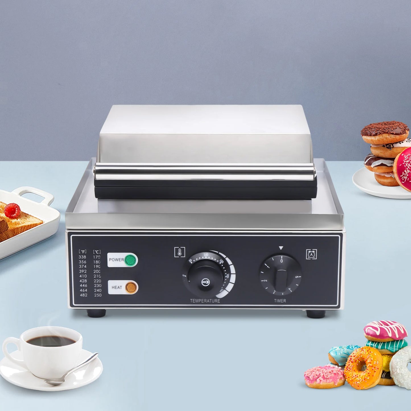 Sweetmile Portable Commercial Donut And Waffle Maker Nonstick Surface by S And B Enterprise