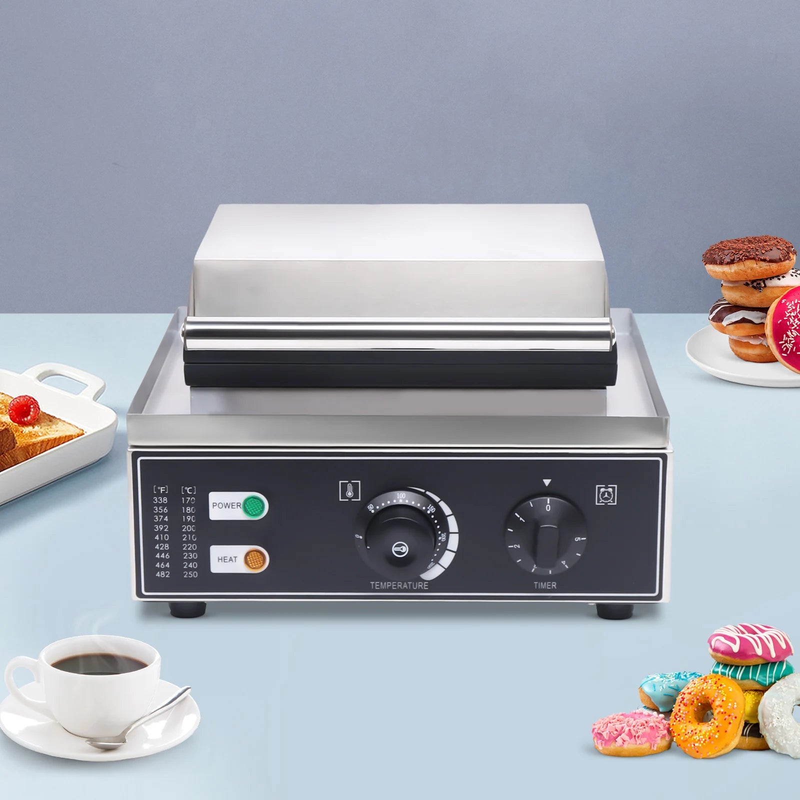 Sweetmile Portable Commercial Donut And Waffle Maker Nonstick Surface by S And B Enterprise