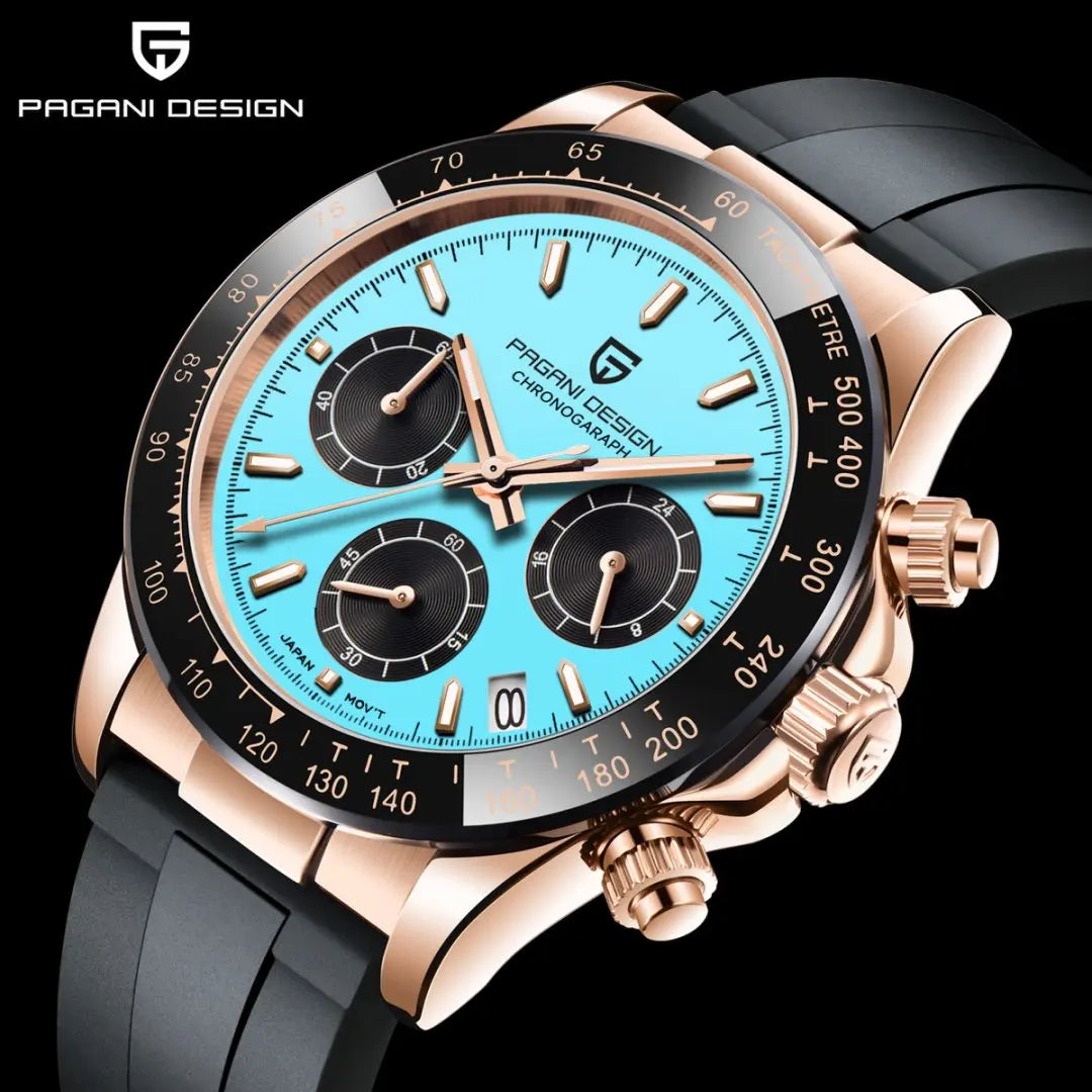 PAGANI DESIGN Mens Chronograph Quartz Watch Waterproof Wristwatch by S And B Enterprise