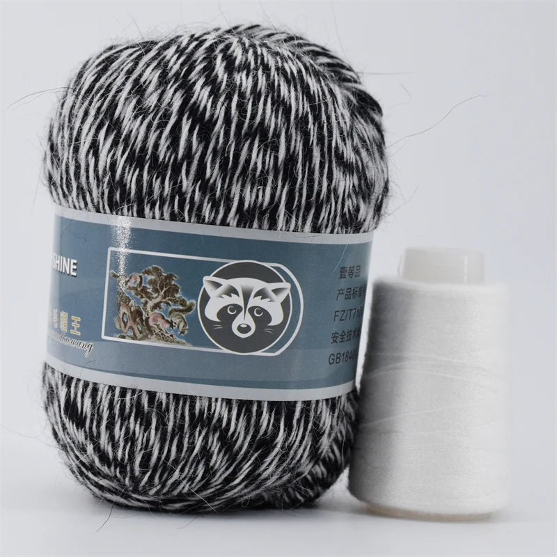 Mink Fur Yarn for Yarns for Knitting and Crochet 2-Ply Lace T Shirt Yarn for Hand Knitting Needlework 1 Skein 340 M 50+20g by S And B Enterprise