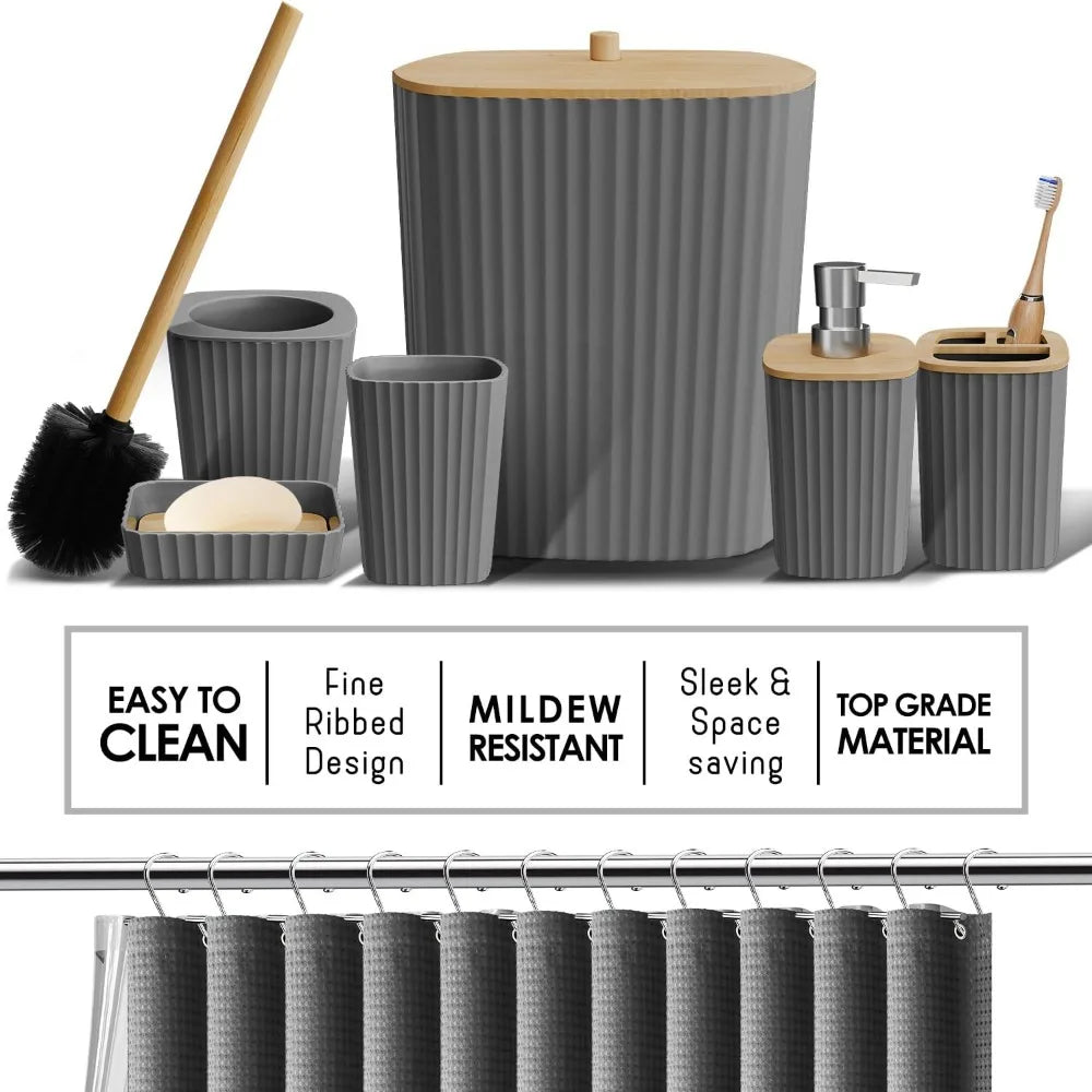 27 Piece Bathroom Accessories Set For Spa Style Decor