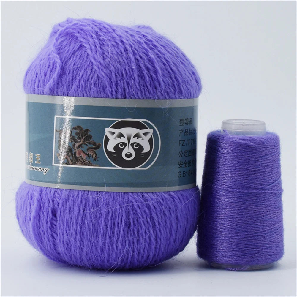 Mink Fur Yarn for Yarns for Knitting and Crochet 2-Ply Lace T Shirt Yarn for Hand Knitting Needlework 1 Skein 340 M 50+20g by S And B Enterprise