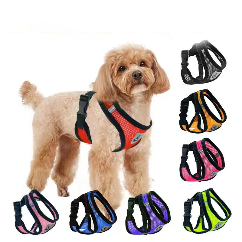 Hot summer small dog pet chest and back breathable dog chest and back suit cat outdoor traction rope child collar by S And B Enterprise