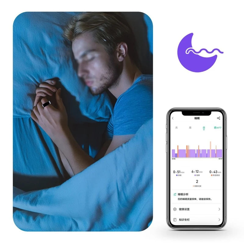 Smart Ring R09 by S And B Enterprise; health monitor with multi-sport mode and skin-temperature measurement, 5ATM waterproof