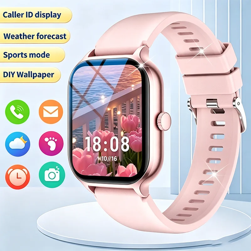 New Full-Touch High-Definition Men'S and Women'S Sports Smartwatch Features Wireless Dialing, Answering Calls, Motion Tracking and Music Control. Suitable for Android & IPhone,The First Choice for Gifts