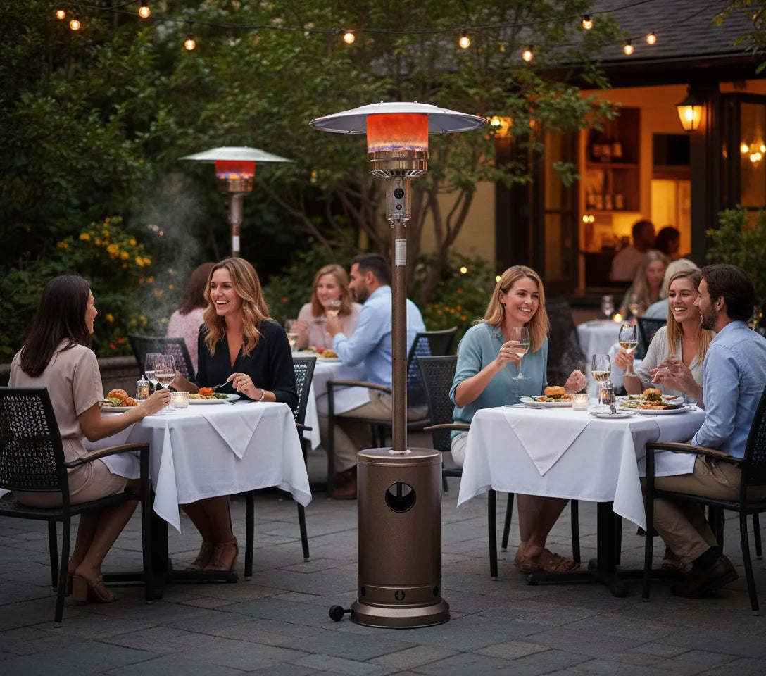 48,000 BTU Propane Patio Heater With Stainless Steel Burner Tower