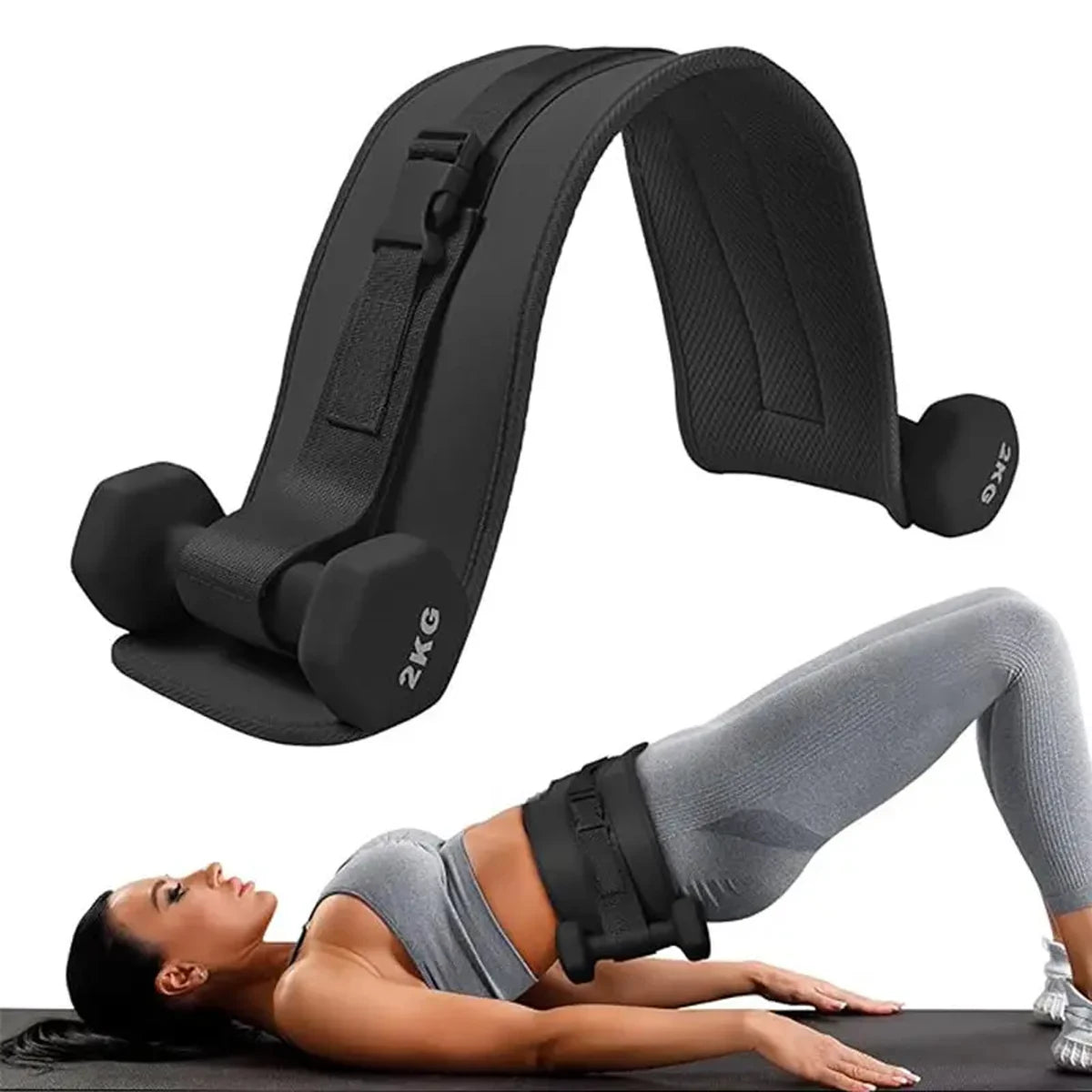 Adjustable Weighted Waist Belt For Core Strength And Tone