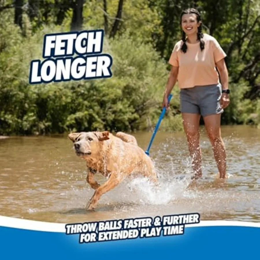 Dog Ball Launcher 12M with 12" Handle Length for Medium 2.5" Dog Balls For Dogs 20-60 lb, Plastic Pet Fetch Ball Thrower, Perfe by S And B Enterprise