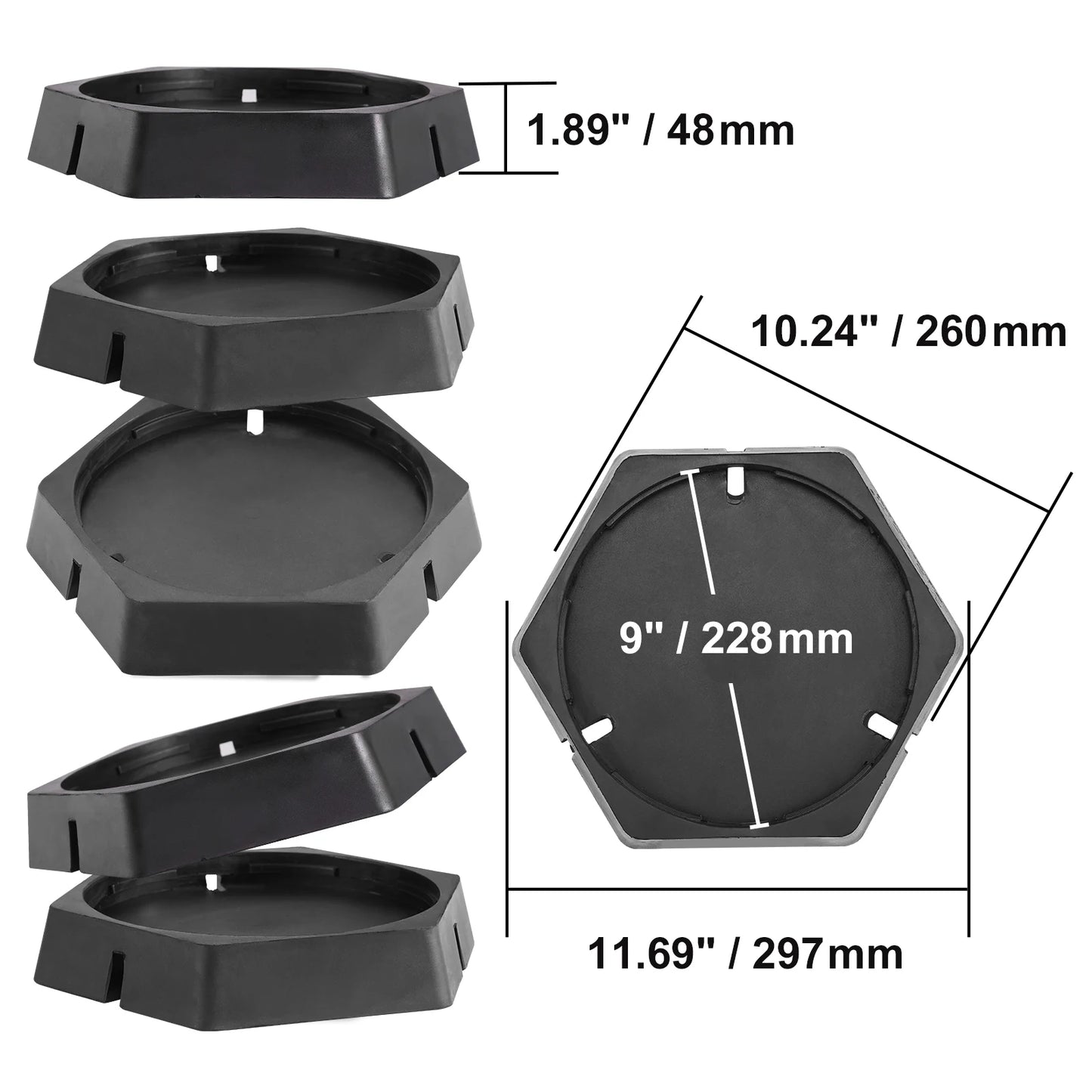 SucceBuy RV Leveling Pads Round Landing Feet Jack Stabilizers