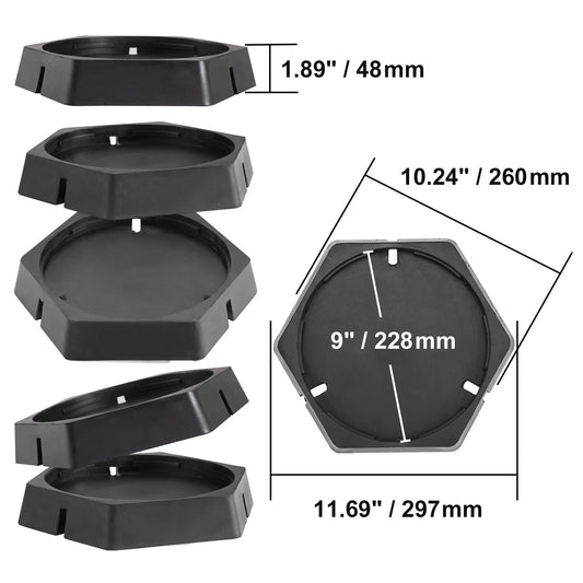 SucceBuy RV Leveling Pads Round Landing Feet Jack Stabilizers