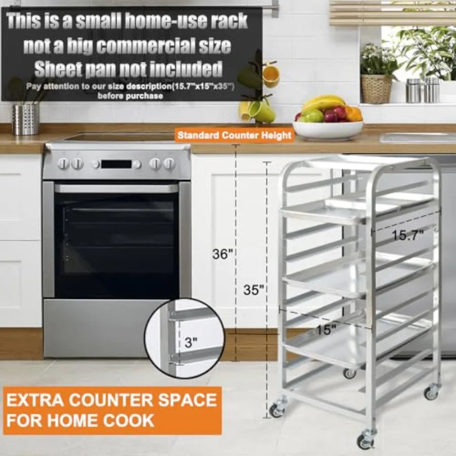 Bakery Cooling Rack With Wheels For Bread, Stainless Steel by S And B Enterprise