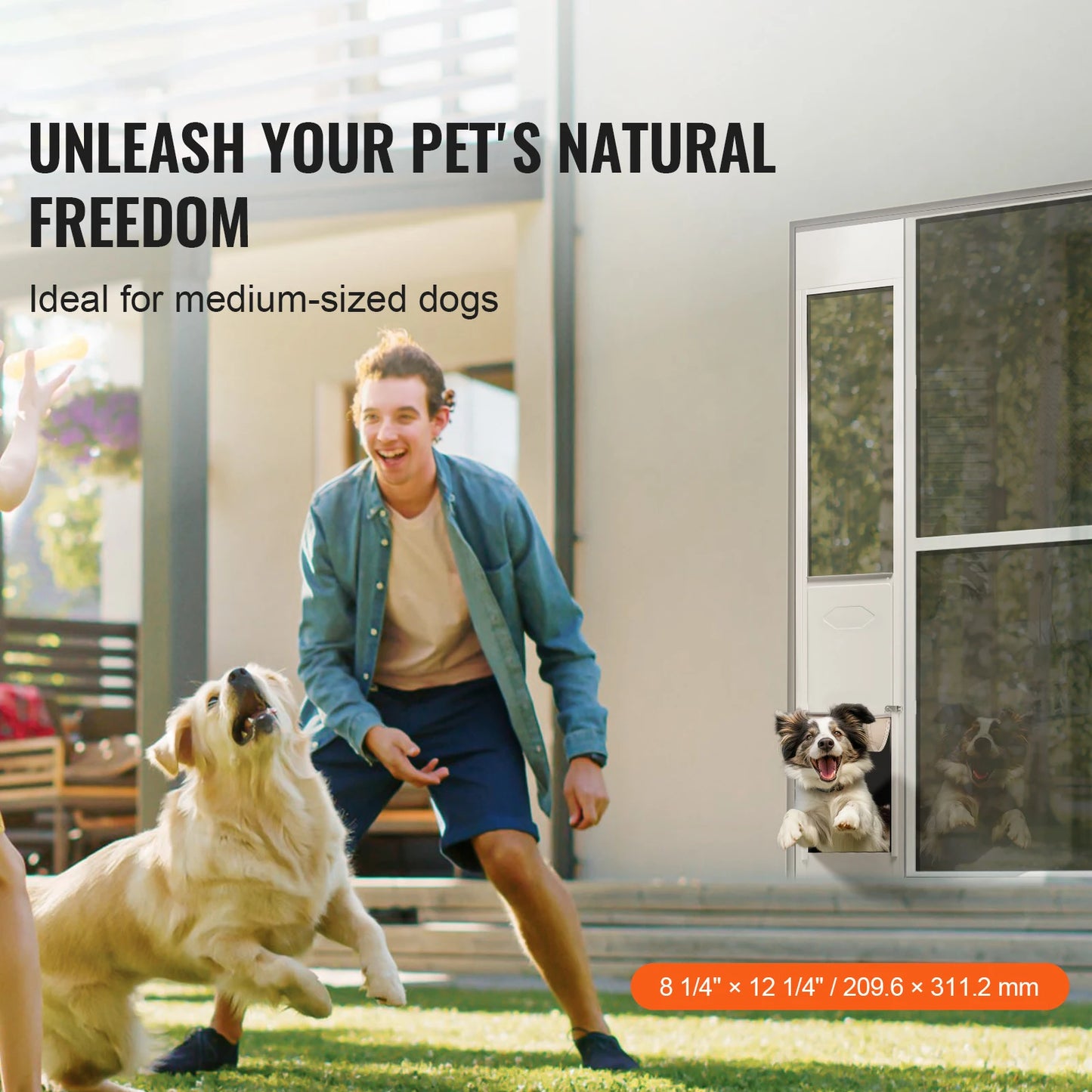 SucceBuy Adjustable Height Dog Door For Sliding Glass Doors by S And B Enterprise