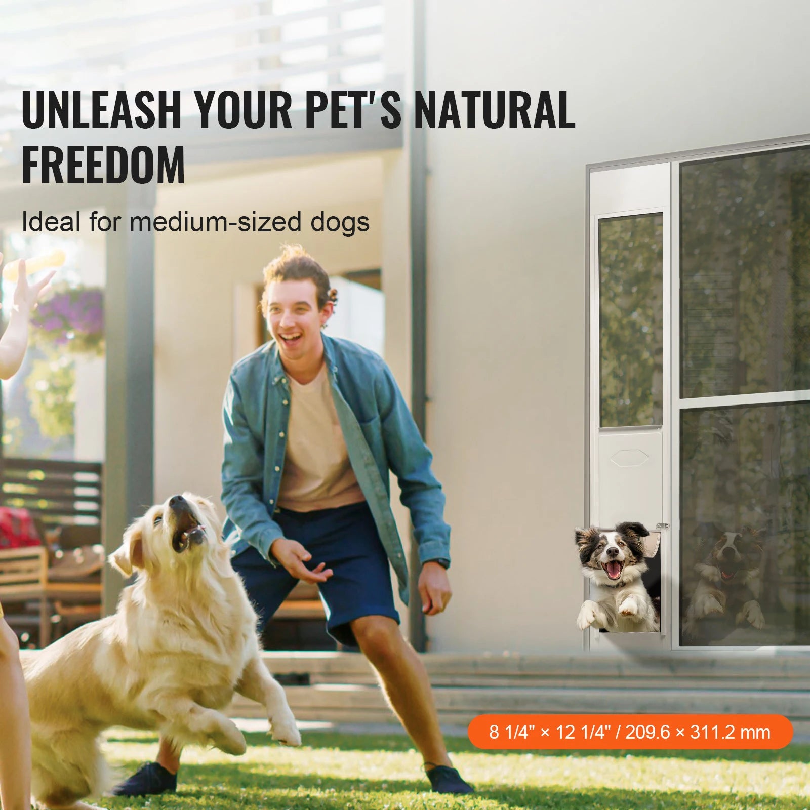 SucceBuy Adjustable Height Dog Door For Sliding Glass Doors by S And B Enterprise