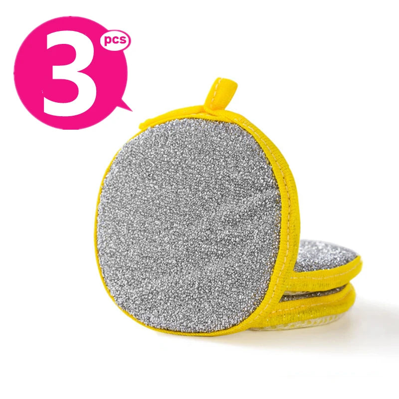 10/5/3PCS Double Side Dishwashing Sponge Dish Washing Brush Pan Pot Dish Wash Sponges Household Cleaning Reusable Kitchen Tools by S And B Enterprise