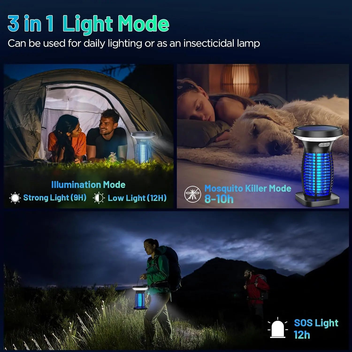 Solar Mosquito Zapper Outdoor Rechargeable Bug Zapper by S And B Enterprise