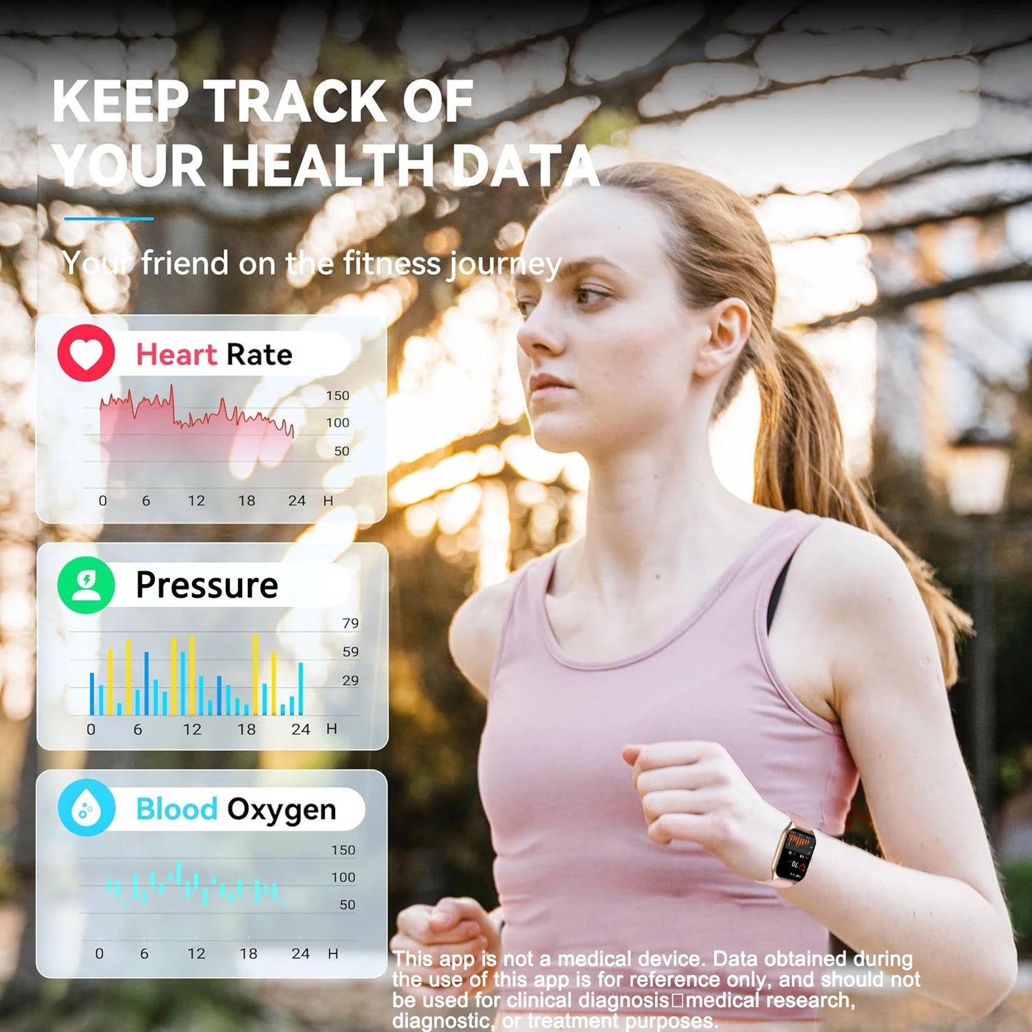 LIVLOVCP AI Voice Assistant Smart Watch Health and Fitness