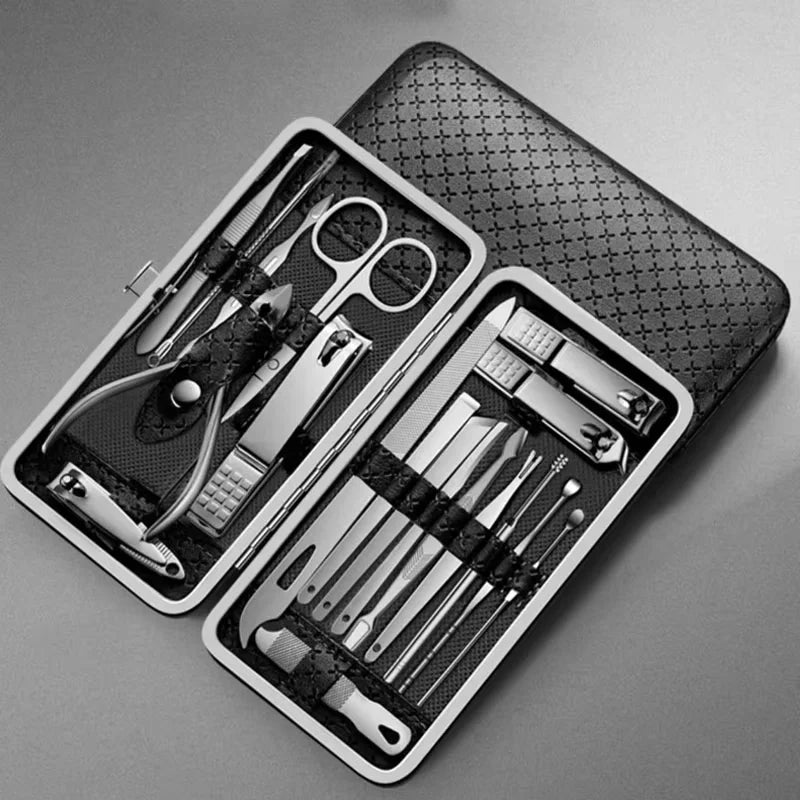 Stainless Steel 19 Piece Grooming Kit With Nail Clippers by S And B Enterprise