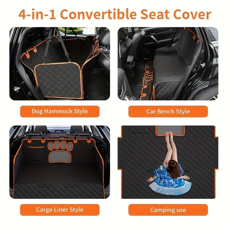 NONECN Dog Seat Cover Hammock for Cars Waterproof Durable