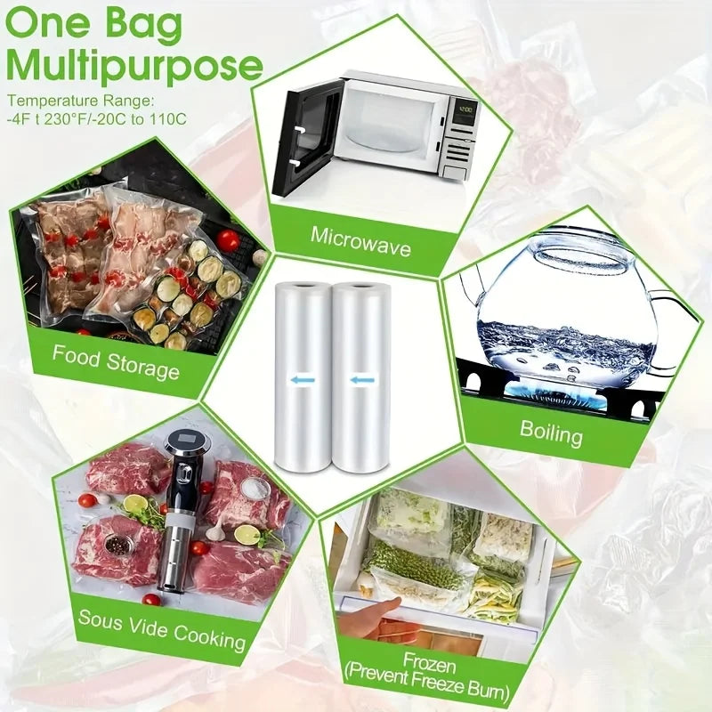 AGASHE Vacuum Seal Bags Roll BPA Free Tear Resistant