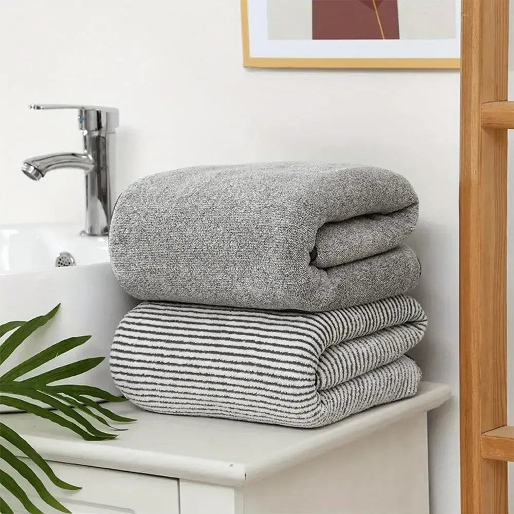 Fiber Bath Towel, 55"X27.5" Household Bath Towels Set, Soft Bath Towel, Quick Drying Absorbent Towel For Home Bathroom, Bathroom by S And B Enterprise
