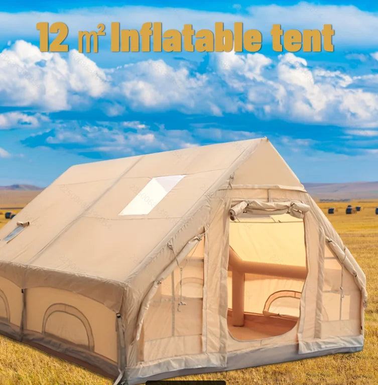 Inflatable Camping Tent With Skylight And Breathable Mesh by S And B Enterprise