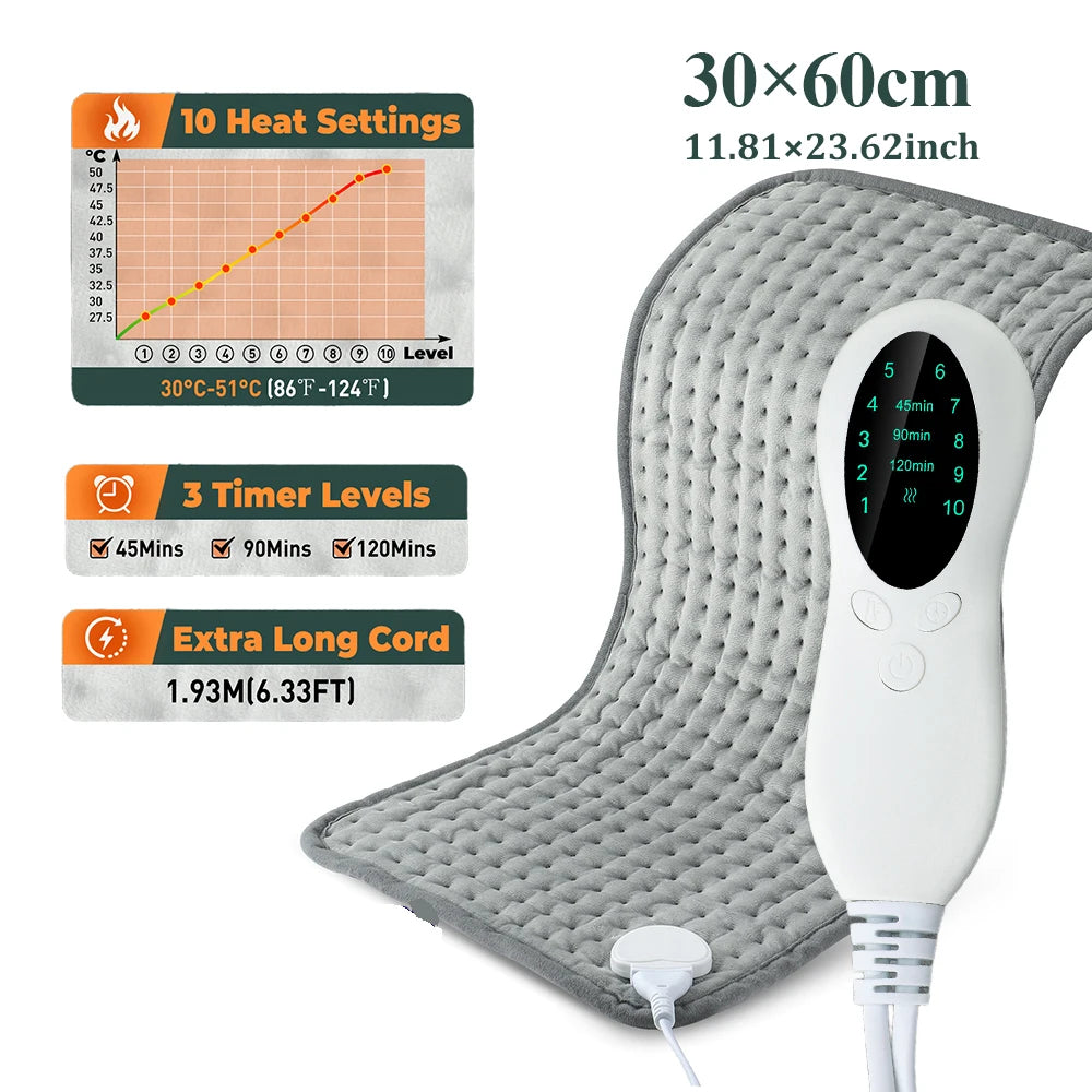 Agdoad Electric Heating Pad For Cramps With 9 Temperature Settings by S And B Enterprise