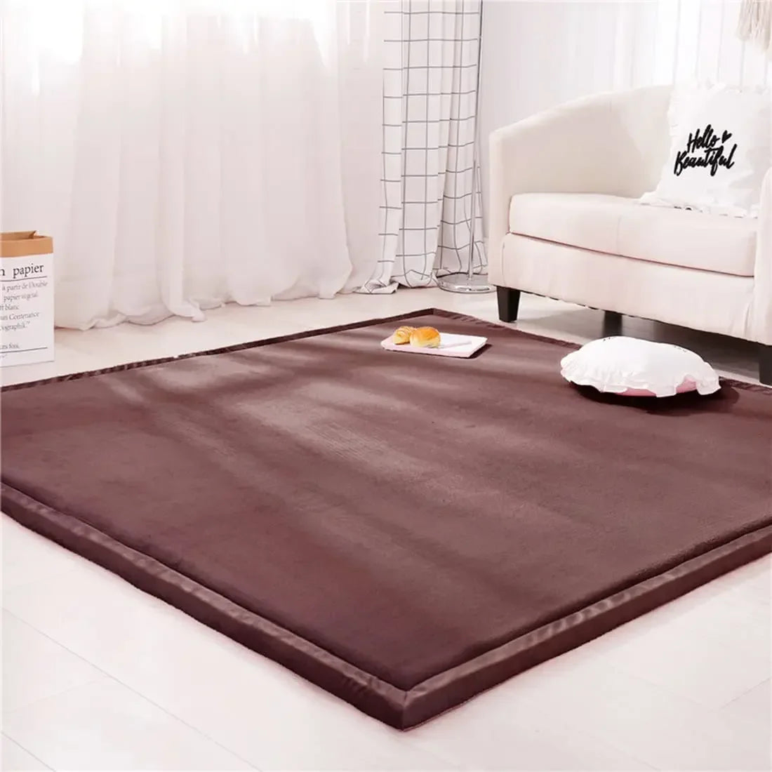 Soft Padded Baby Play Mat With Safe Foam Crawling Rug