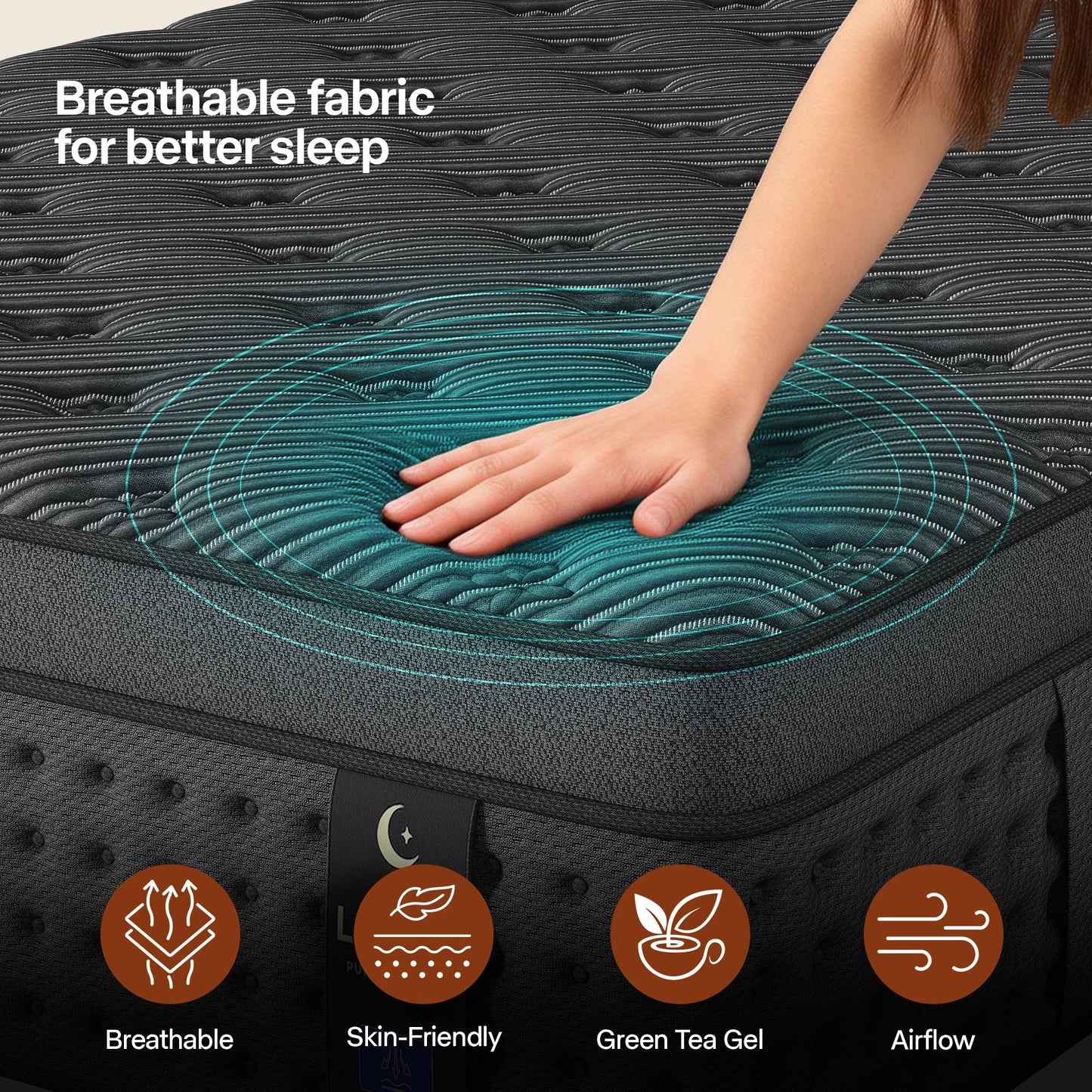 LayRoad Memory Foam Spring Mattress Boxed With Medium Firmness