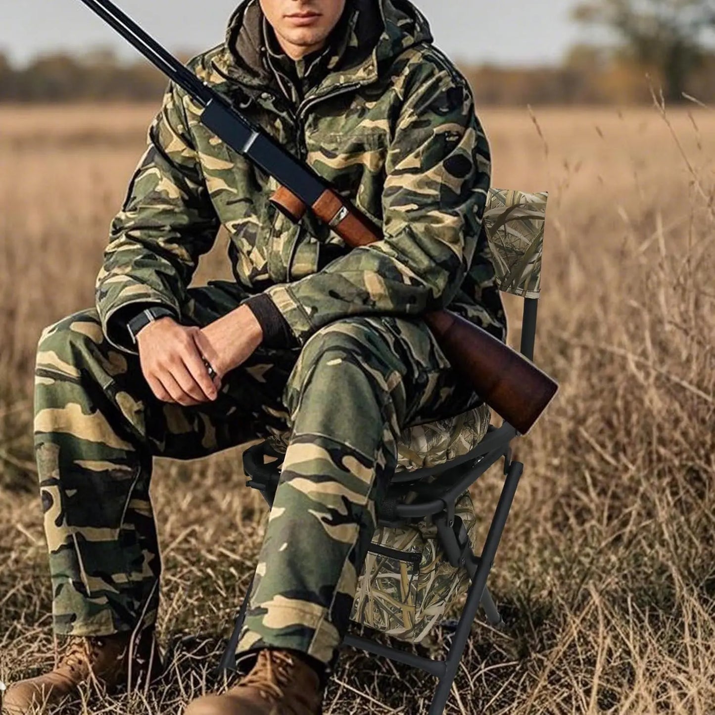 360 Degree Swivel Hunting Chair For Ground Blinds Folding Seat