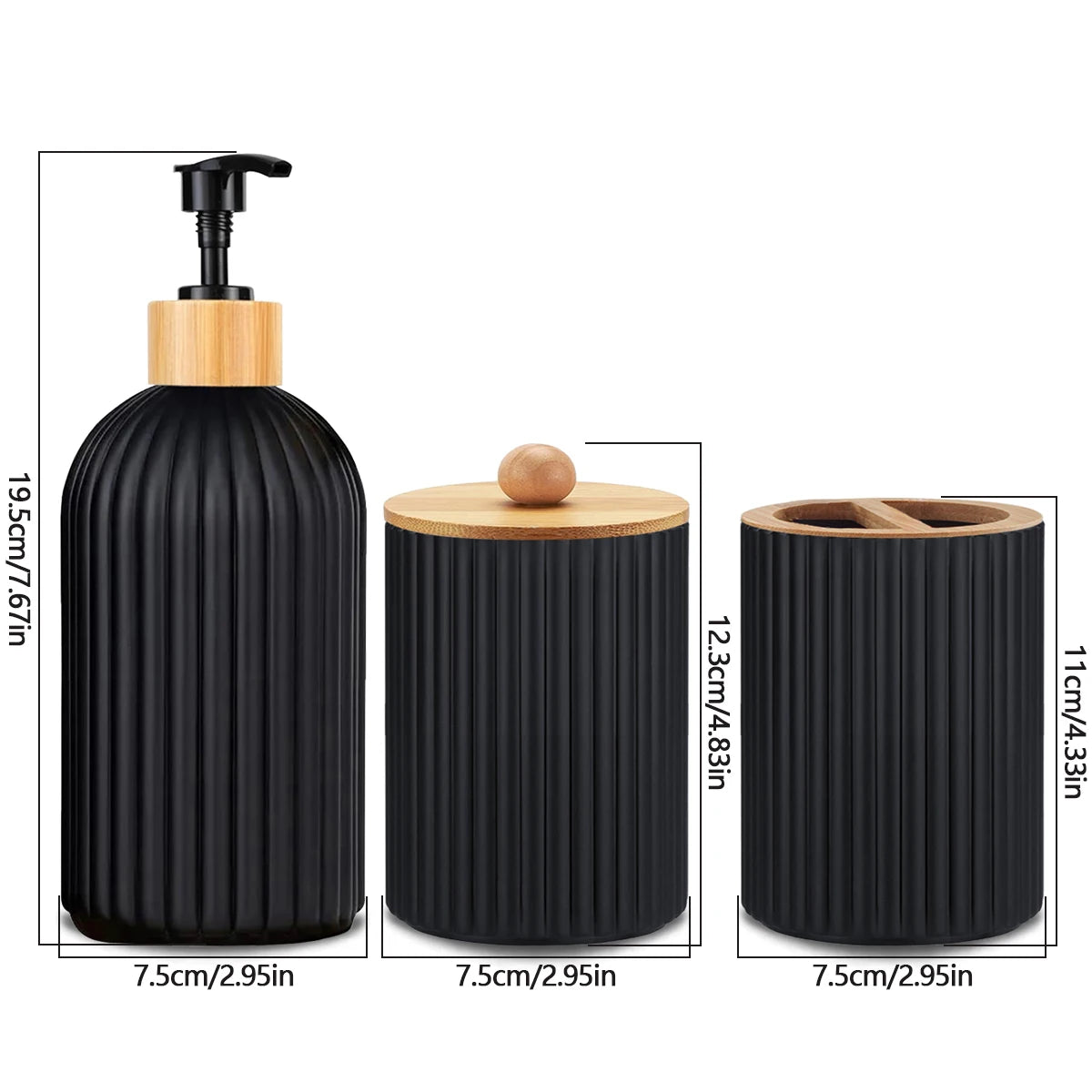Bathroom Countertop Hand Soap Dispenser And Cotton Ball Organizer