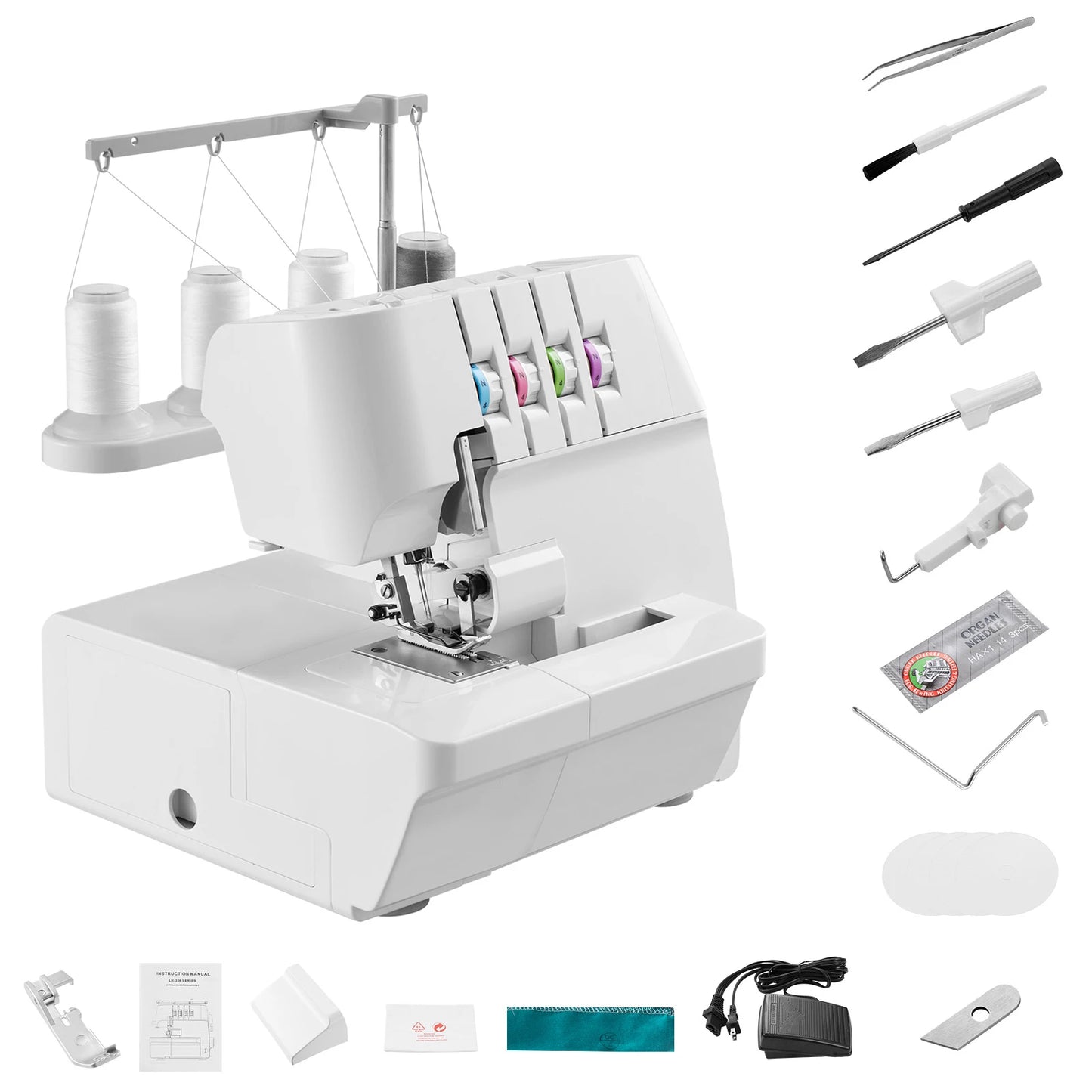 SucceBuy Serger Overlock Sewing Machine 1250 SPM 2-3-4 Thread by S And B Enterprise