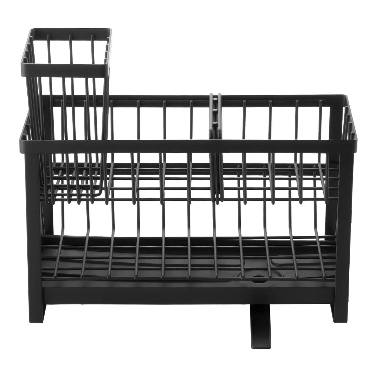 Kitchen Sink Caddy Organizer by S And B Enterprise, black 2-tier sponge holder with high brush holder and divider