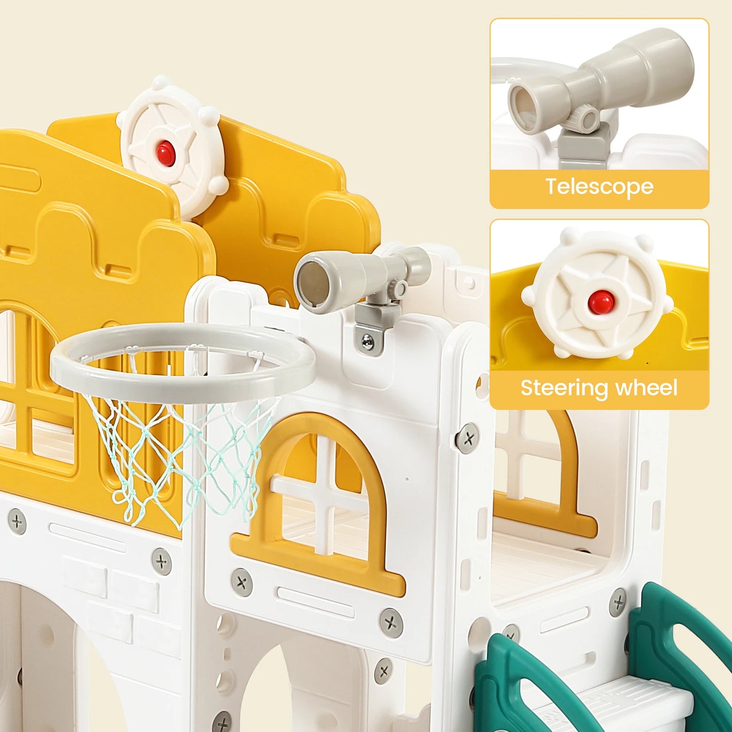 8 In 1 Toddler Slide Indoor Playground Playset