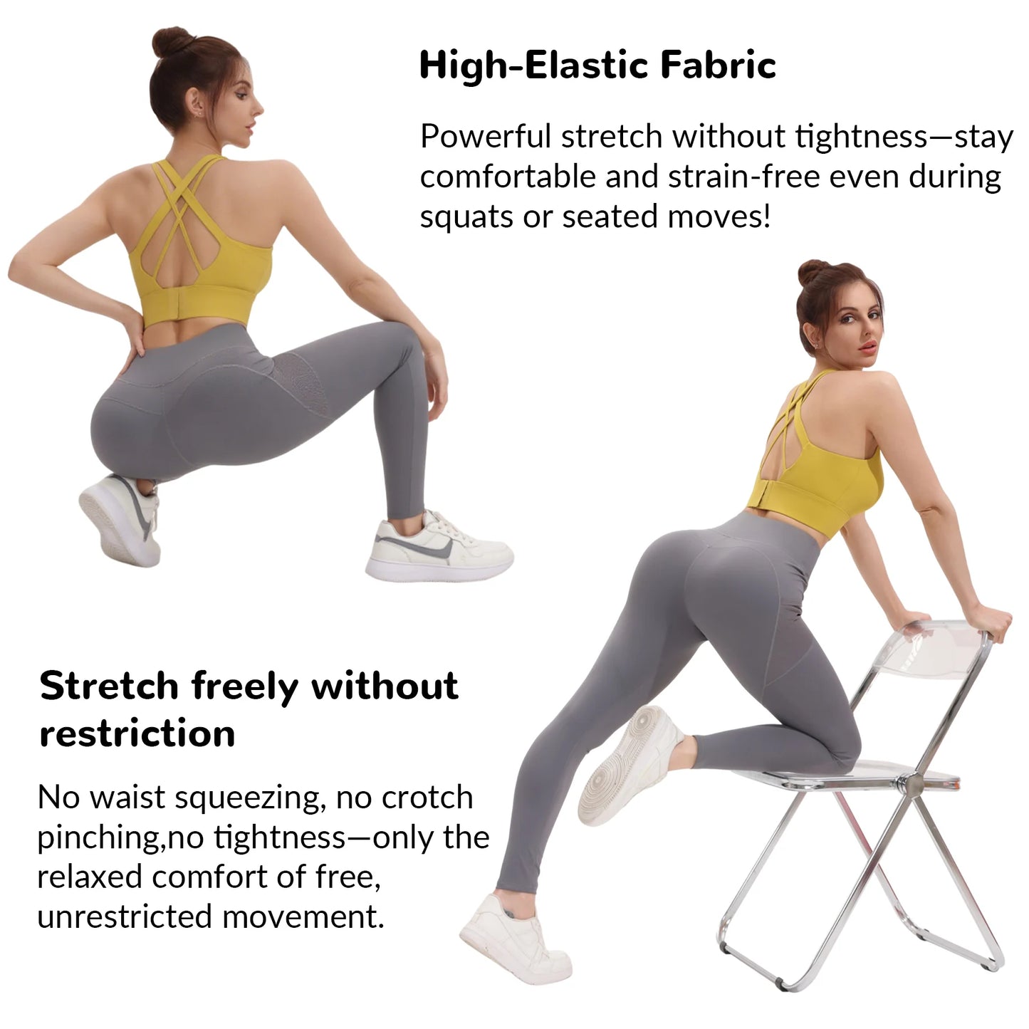 3 Pack Women Leggings With Pockets High Waist Yoga Pants For Gym Running