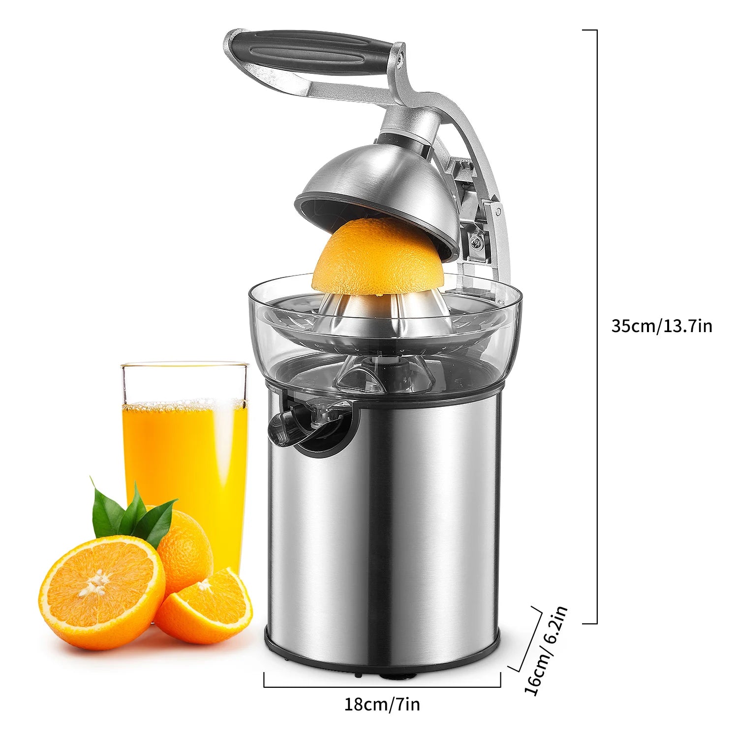 Electric Citrus Juicer Die Cast Zinc Shell With Two Cones by S And B Enterprise