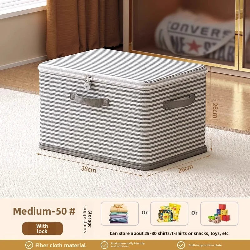 Lockable Foldable Storage Box for Wardrobe Organization and Reuse by S And B Enterprise