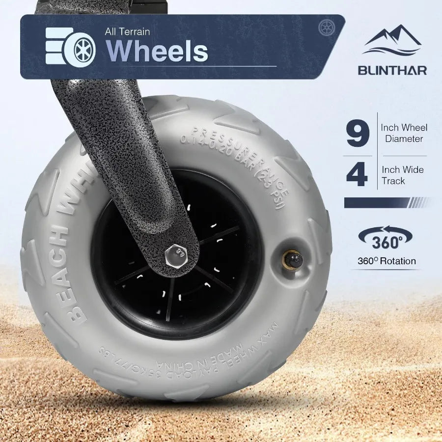 Heavy Duty Beach Wagon With AllTerrain Wheels And Drink Holders
