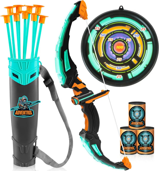 Joyfy LED Light Up Archery Bow Set With Suction Arrows
