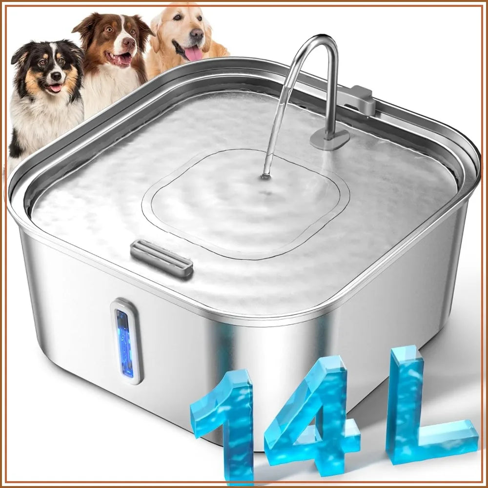 Stainless Steel Dog Water Fountain With Visible Window by S And B Enterprise