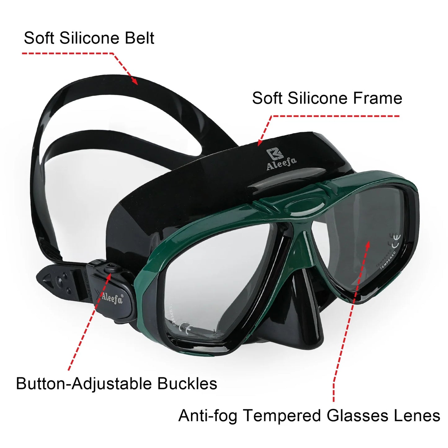 DIVE&SAIL Scuba Mask Snorkel Set Tempered Glass by S And B Enterprise
