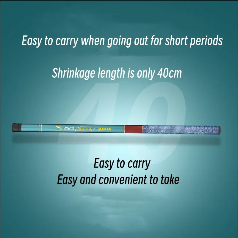 Telescopic Carbon Fiber Fishing Rod Rotating Carp Feeder Travel by S And B Enterprise