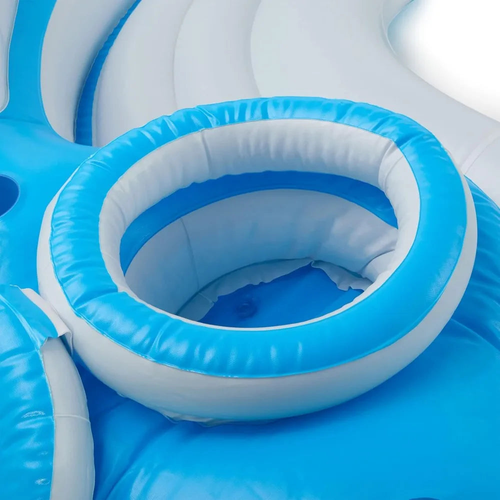 Splash N Chill Inflatable Island Lounger For Pools And Lakes