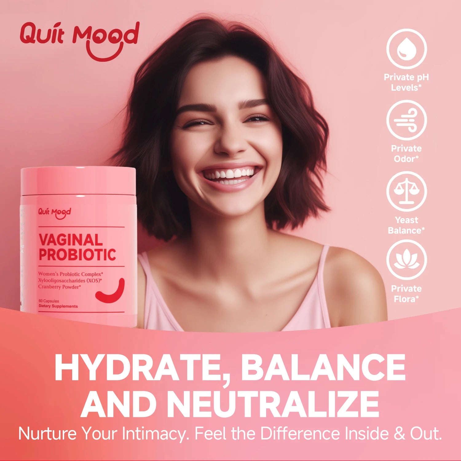 Probiotics for Women PH Balance with Prebiotics and Lactobacillus Probiotic Blend - Promote Healthy Odor and Flora by S And B Enterprise