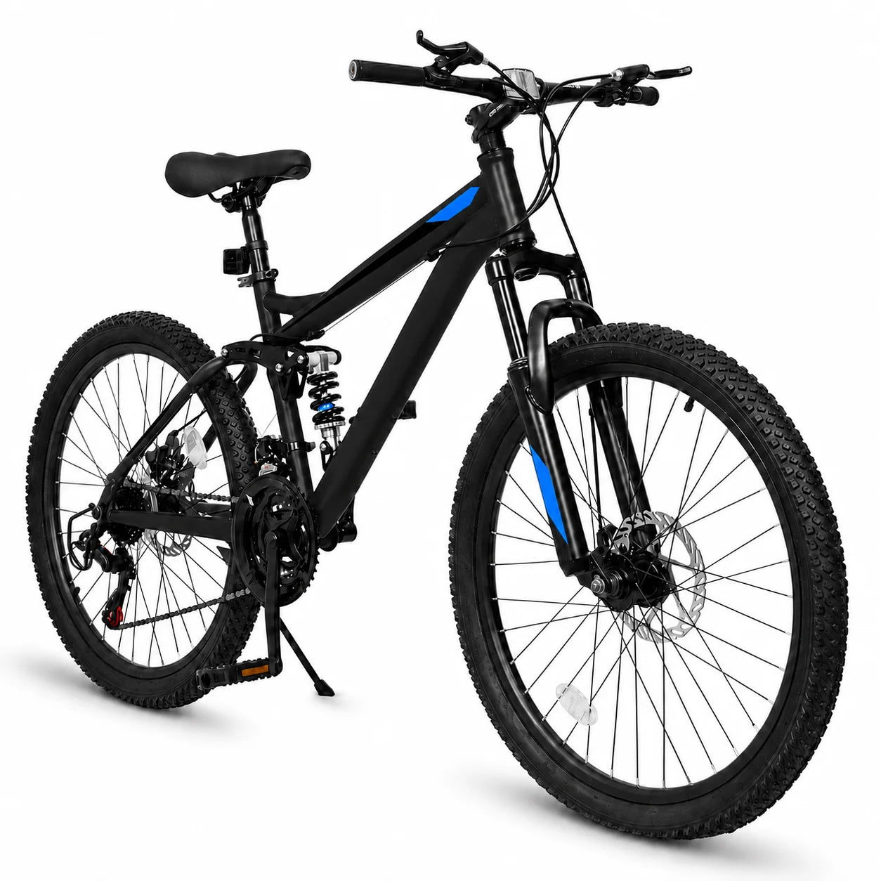 Unisex Full Suspension Mountain Bike 21-Speed With Disc Brakes