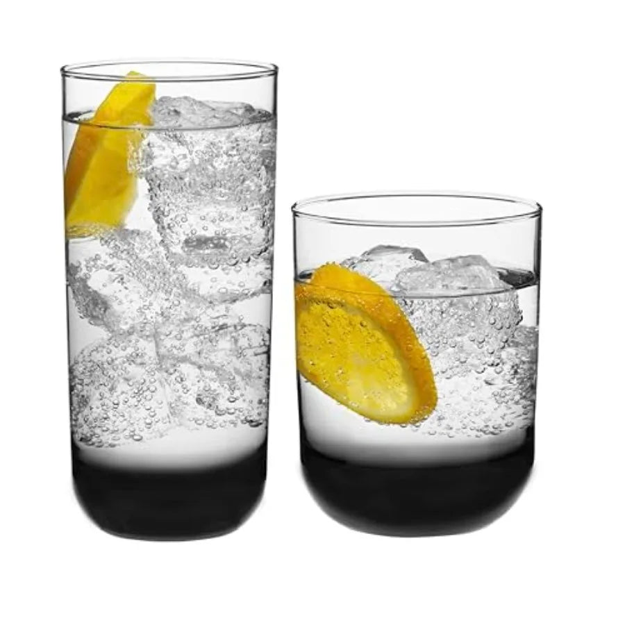 Classic Rocks Glasses and Tumblers Set Dishwasher Safe Drinkware by S And B Enterprise