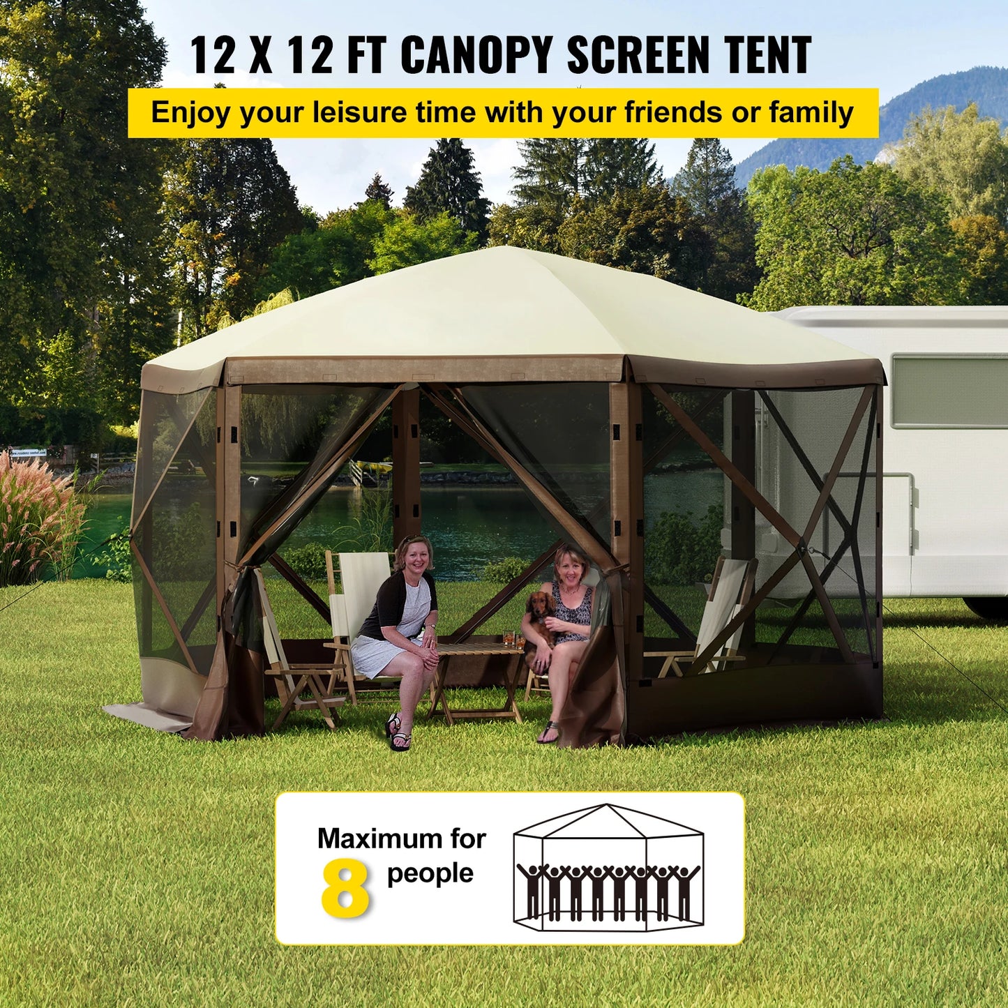 SucceBuy Pop Up Gazebo Canopy Shelter For Camping Outdoor by S And B Enterprise