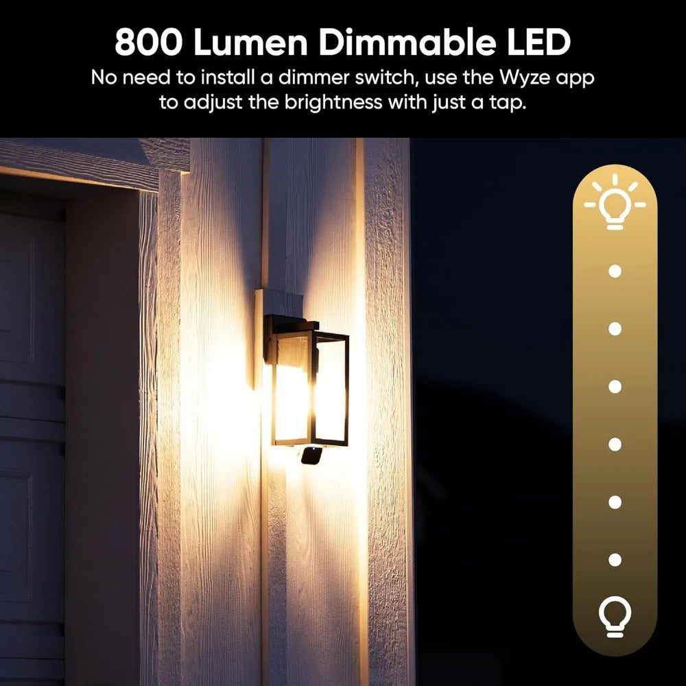 Kankeirr 2K Bulb Camera Security Light With Night Vision Siren