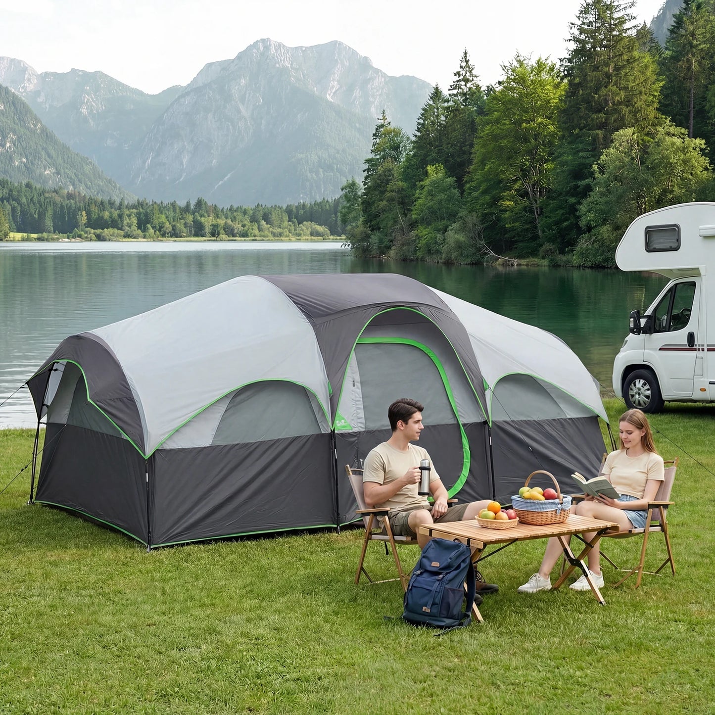 JHK Outdoor Instant Setup Waterproof Dome Tent For Family Picnics