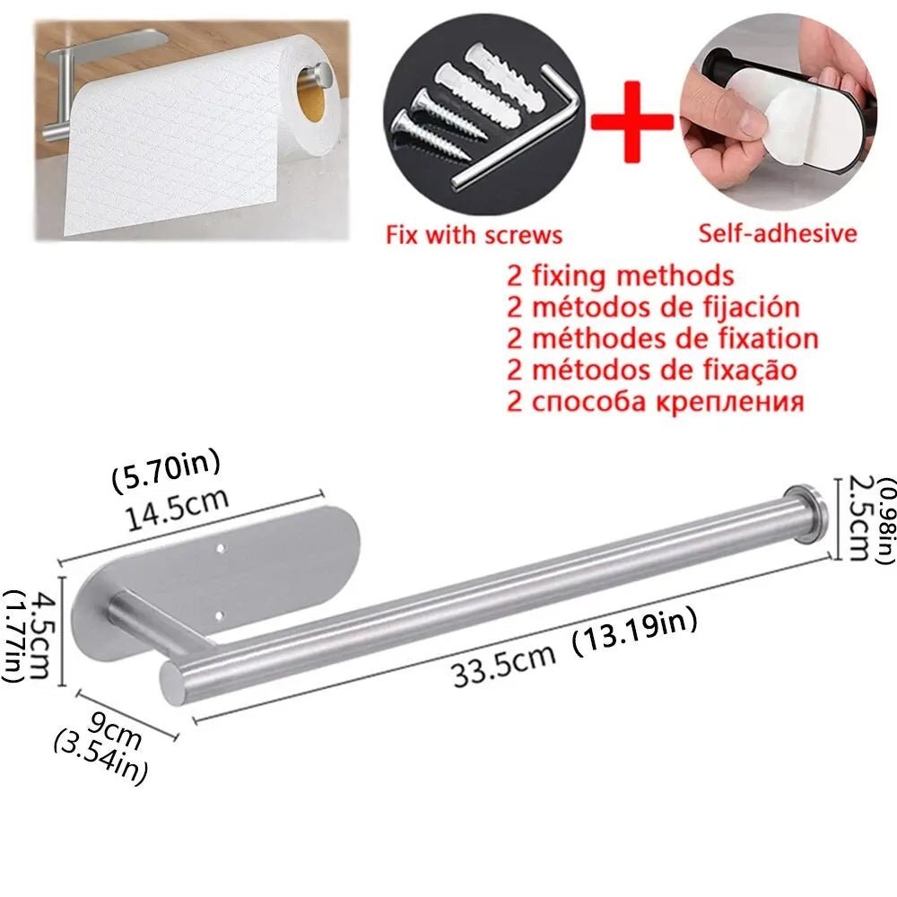 Kitchen Paper Towel Holder Adhesive Dispenser For Cabinet Napkin Rack by S And B Enterprise